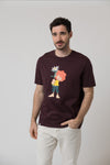 T-shirt "Pumuckl Edelweiss" - maroon
